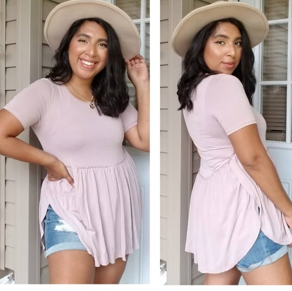 LILAC PURPLE TUNIC TOP - Picture 1 of 8